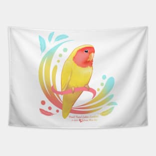 Peach Faced Lutino Lovebird Tapestry