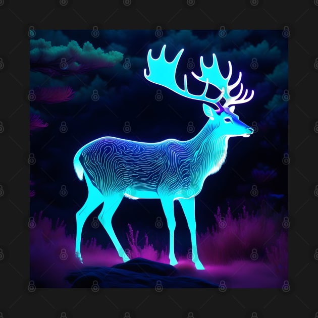 Bioluminescent deer by Spaceboyishere