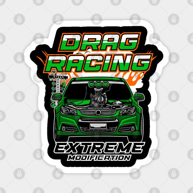 EXTREME DRAG RACE CAR Magnet by beanbeardy