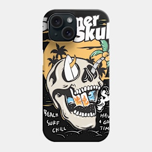 Summer Skull Concept Vector Art Phone Case