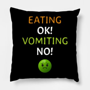 Eating OK! Vomiting NO! Pillow