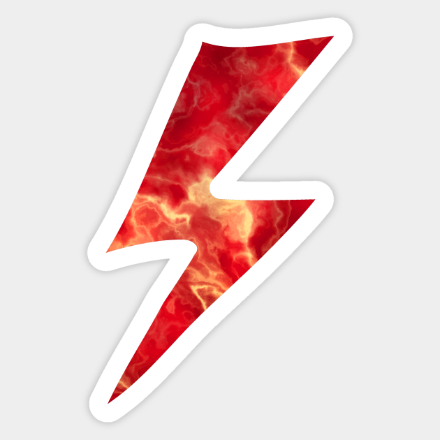 Red Lightning Flash Bolt - Lightning Bolt - Sticker | TeePublic