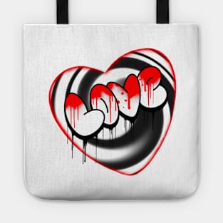 Love Heart spray can Art Tote