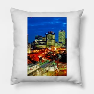 East India Dock Station Canary Wharf London Docklands Pillow