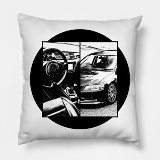 MITSUBISHI LANCER EVO IX Black 'N White 5 Pillow