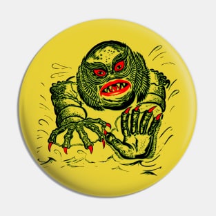 Vintage Halloween lagoon monster Pin