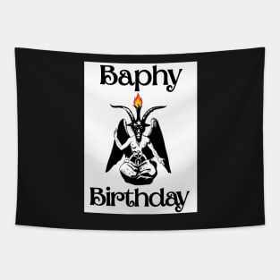 Satanic Birthday Card Tapestry