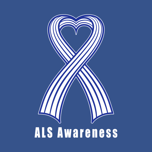 ALS Awareness Heart Ribbon by PenguinCornerStore