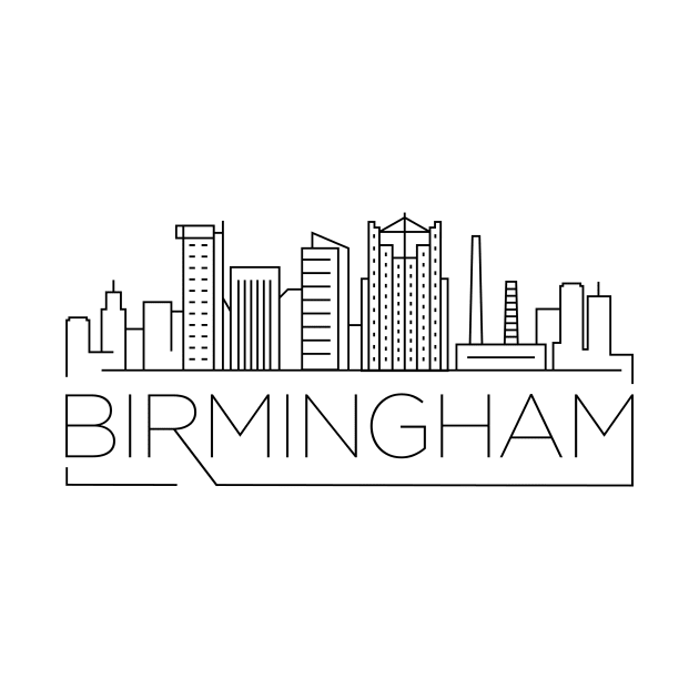 Birmingham Minimal Skyline by kursatunsal