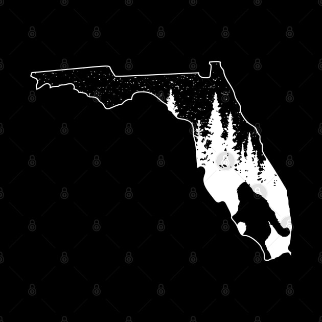 Bigfoot Florida State Map Gifts by Tesszero