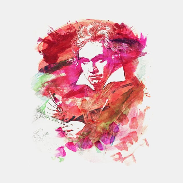 Ludwig van Beethoven Watercolor Remix by badbugs