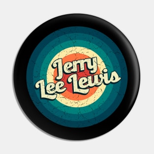 Graphic Jerry Lee Name Retro Vintage Circle Pin