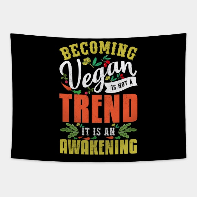 Vegan Awakening, Vegan Christmas Gifts 2023 Tapestry by KindWanderer