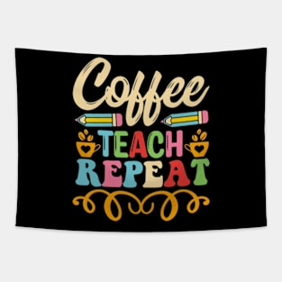 Coffee teach repeat Tapestry