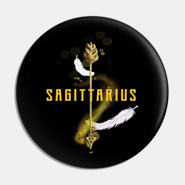 Sagittarius AF Astrology Zodiac Star Sign Gift Pin by Grabitees