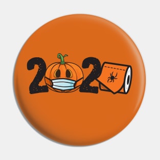 2020 Pumpkin In Mask Toilet Paper Halloween Gift Pin