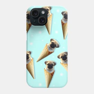 real ice cream pug pattern Phone Case