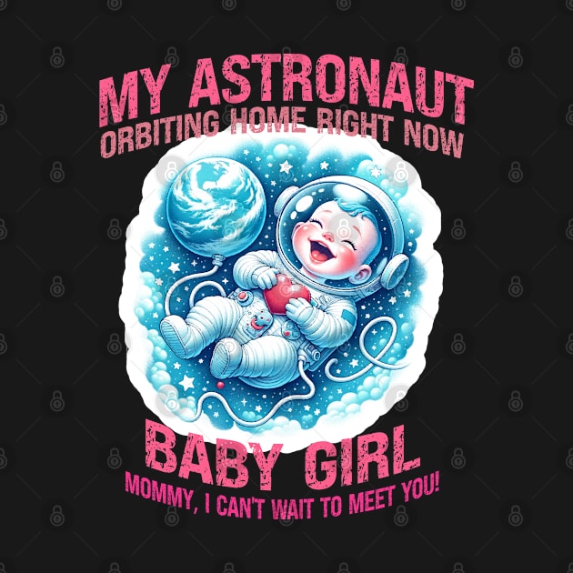 My astronaut orbiting home tee for baby shower or pregnancy by KontrAwersPL