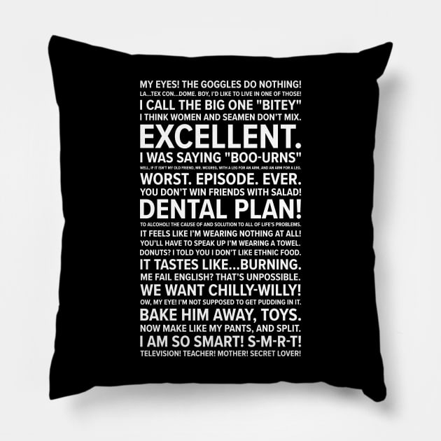 Simpsons Quotes Pillow by barberdesigniow