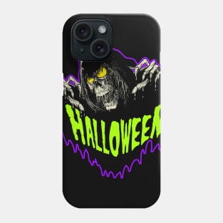 HALLOWEEN with the Grim Reaper Green Phone Case