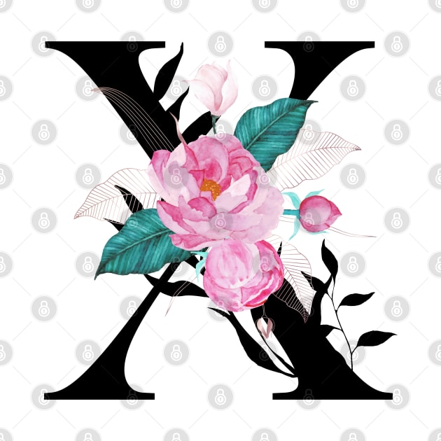 Floral Monogram X by Eric Okore