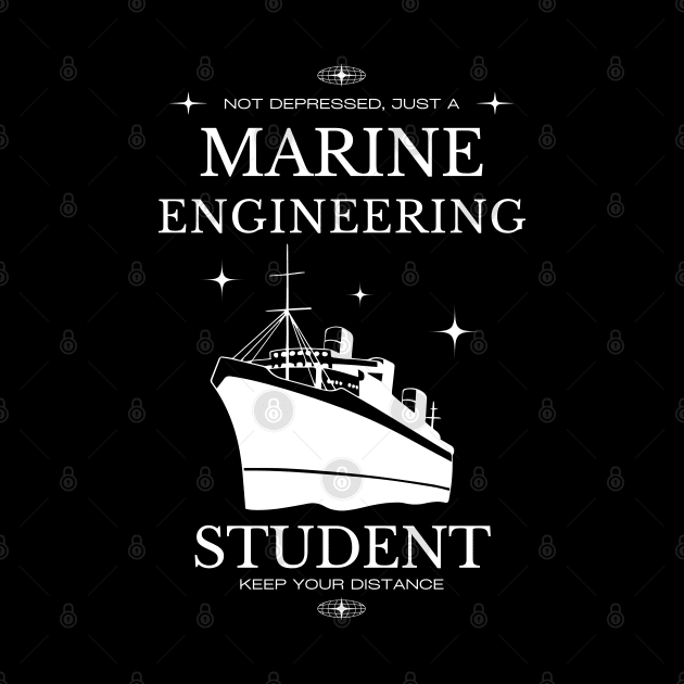 Marine Engineering - Black Version - Engineers by Millusti