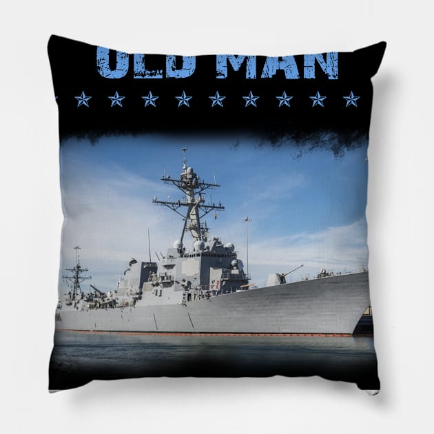 USS Wayne E. Meyer DDG-108 Veterans Day Christmas Gift Pillow by gussiemc