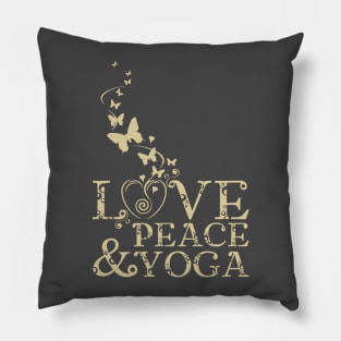 Love, Peace and Yoga Pillow