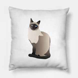 Graceful Siamese Cat Pillow