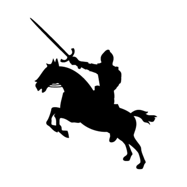 Download Horse Knight Silhouette - Knight - T-Shirt | TeePublic