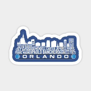 Orlando Basketball Team 23 Player Roster, Orlando City Skyline Magnet