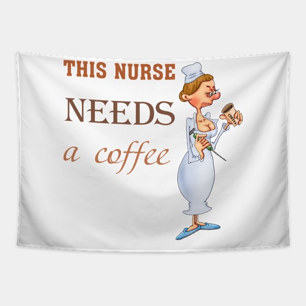 This nurse needs a coffee Tapestry by Glukoejik