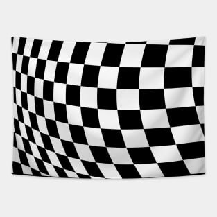 Warped Checkerboard Pattern Tapestry