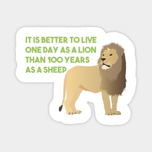 Lion Smart Motivational Quote Magnet