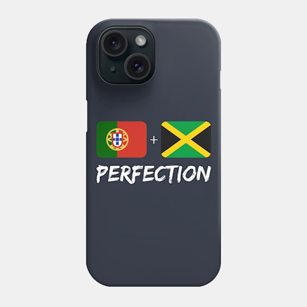 Portuguese Plus Jamaican Perfection Mix Flag Heritage Gift Phone Case by Just Rep It!!