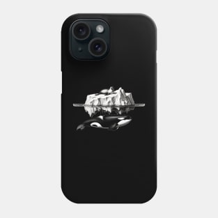 Icy Pursuit: Orca and Seal in Nature's Dance Phone Case