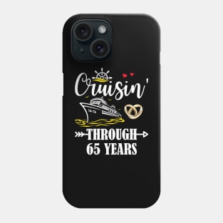 Cruising Through 65 Years Family 65th Anniversary Cruise Couple Phone Case