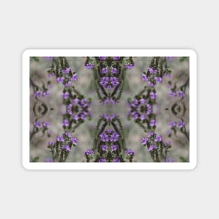 Purple Salt Heliotrope Wildflower Pattern Coachella Valley Wildlife Preserve Magnet