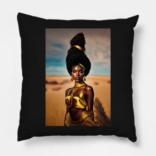 Golden tribal queen 1 Pillow