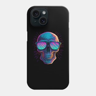 Retrowave Skull Phone Case