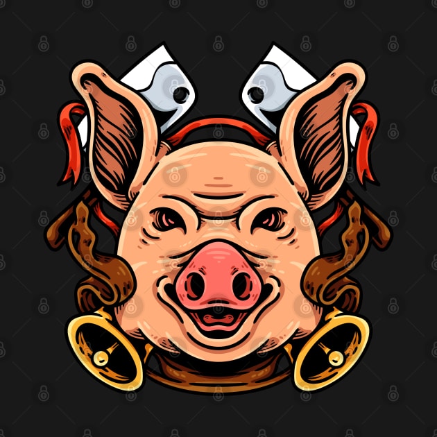 Pig And Butcher Knife by andhiika