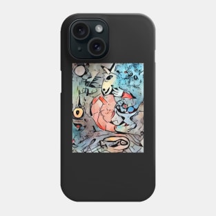 Miro meets Chagall (La veste rouge) Phone Case