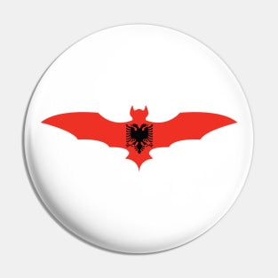 Albanian Bat Flag Pin