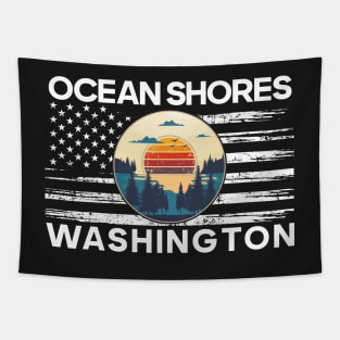 OCEAN SHORES WASHINGTON US FLAG Tapestry