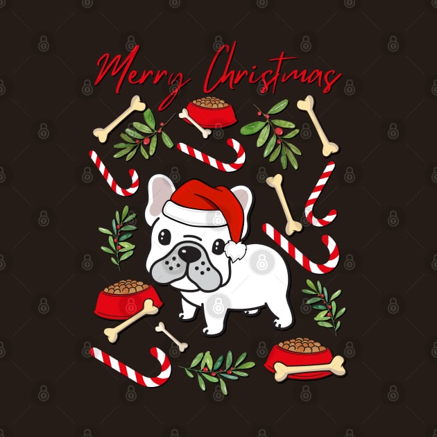 Merry Christmas Bulldog cute dog Seasons Greetings Tis The Season To Be Jolly by BoogieCreates