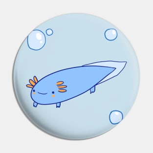 Cute blue axolotl Pin