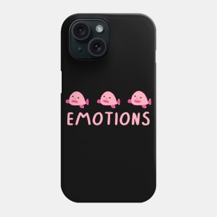 Blobfish emotions happy sad faces world Phone Case