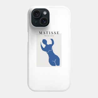 Matisse the blue woman scandivian art print Phone Case