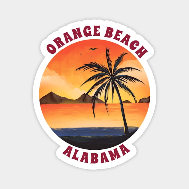 Orange Beach Magnet by Alea's