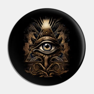 All seeing eye - Gold Pin